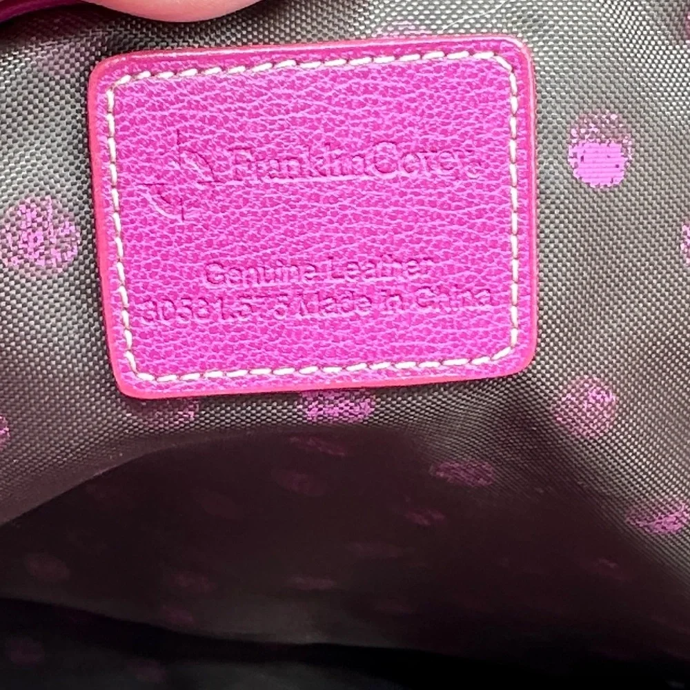 Franklin Covey leather briefcase laptop computer bag pink‎